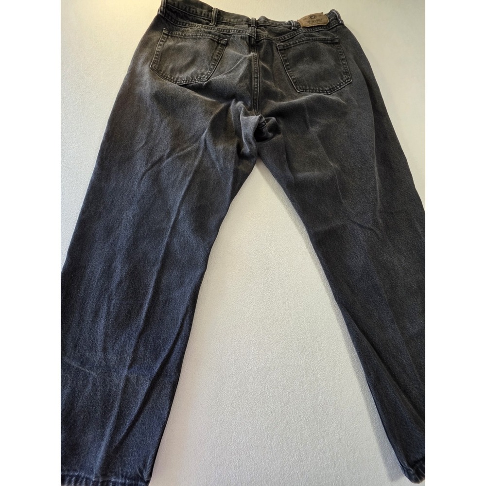 Wrangler 97601CB Jeans Mens 40x30 Black Faded Relaxed Fit Straight Leg Denim - Picture 12 of 14